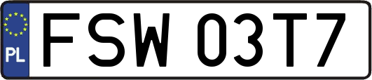 FSW03T7