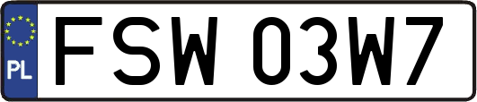 FSW03W7