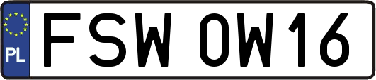 FSW0W16
