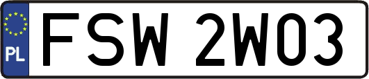 FSW2W03