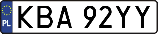 KBA92YY