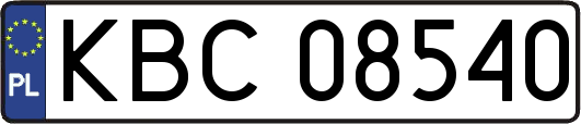 KBC 08540 - Oceń kierowcę! - tablica-rejestracyjna.pl