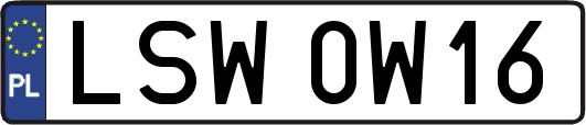 LSW0W16