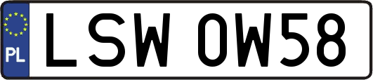 LSW0W58