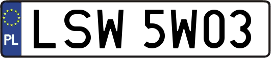 LSW5W03