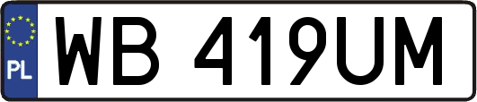 WB419UM