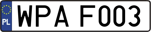 WPAF003
