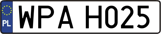 WPAH025