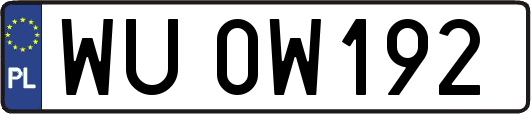 WU0W192