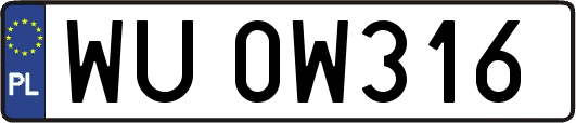 WU0W316