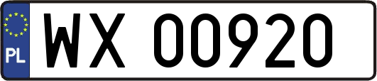 WX00920